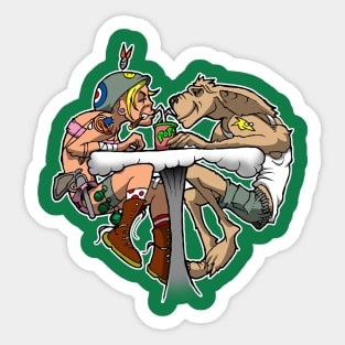 Tank girl and booga heart Sticker